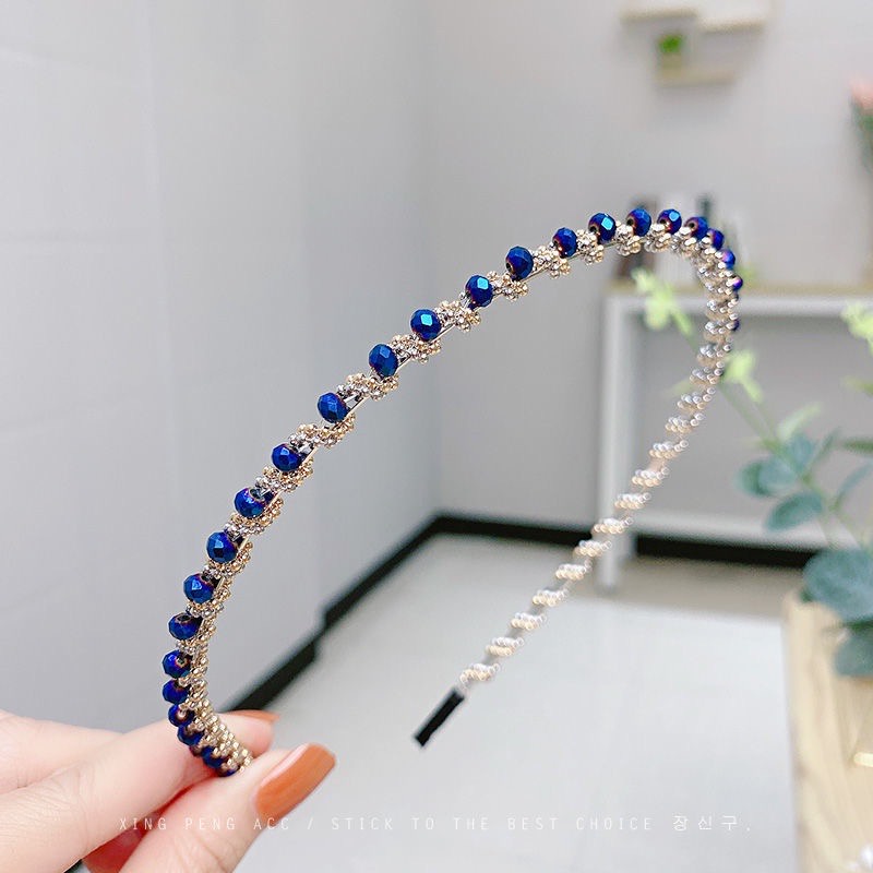 Bando Rambut Wanita Premium Diamond Metal Fashion Korea Bandana Mutiara