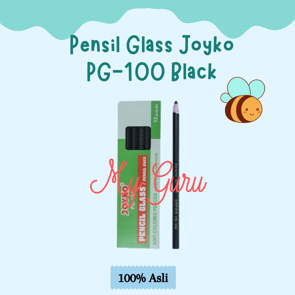 

[PAK] PENSIL KACA / PENCIL GLASS WARNA JOYKO PG-100 HITAM / PUTIH