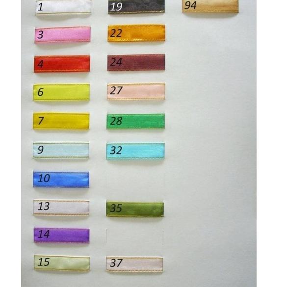 

☈ Pita Organza list emas uk 1 inch / 2,5 cm , Pita Kaca (per roll) コ