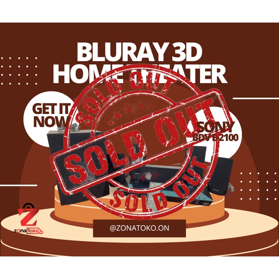 SONY BLURAY 3D HOME THEATER BLUETOOTH BDVE2100 SECOND