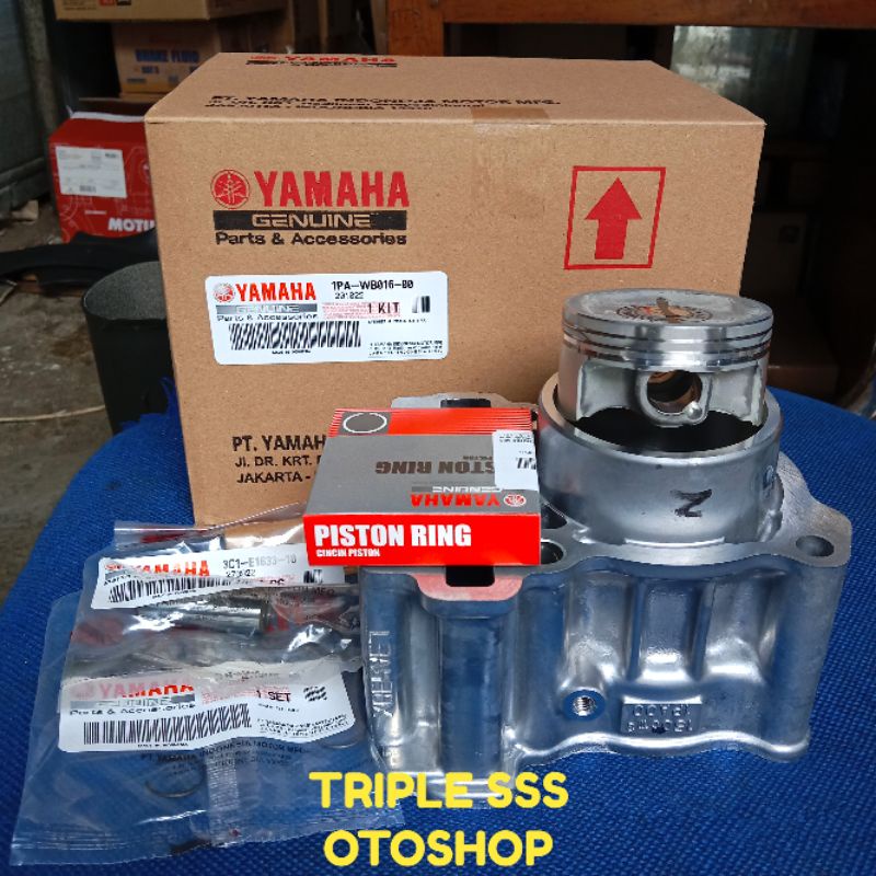 CYLINDER BLOK BORING BURENG SET PISTON KIT YAMAHA ORI ORIGINAL VIXION LAMA /  VIXION NEW NVL (1PA)