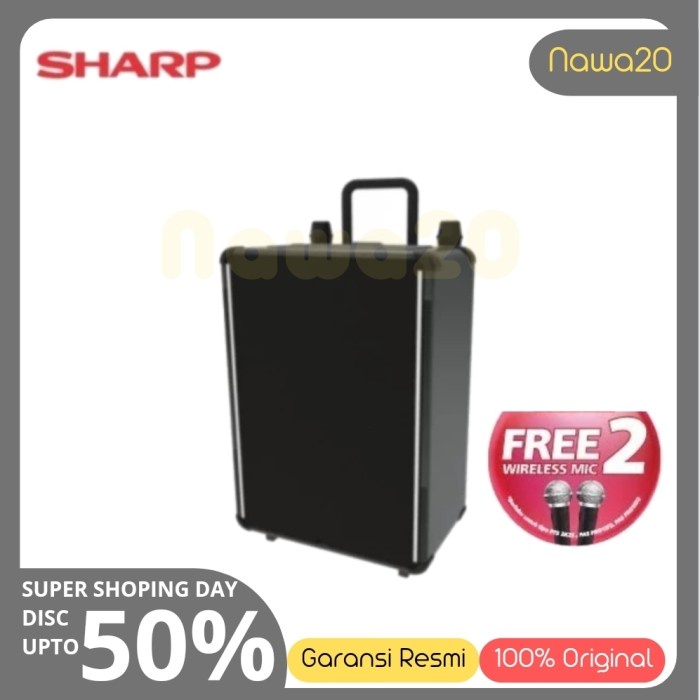 SHARP SPEAKER AKTIF CBOX TRB12CBL KARAOKE CBOX-TRB12CBL Free Mic