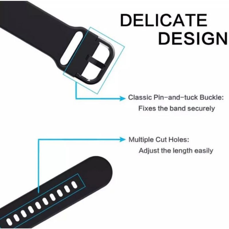 Strap Amazfit GTS 2 / GTS 2E Tali Jam Rubber Colorful Buckle Model Active