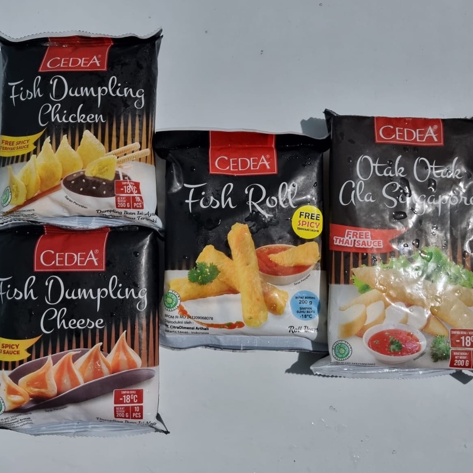 

Cedea Olahan Ikan, Fish Roll, Dumpling, Otak Otak Singapore, Kemasan 200gr