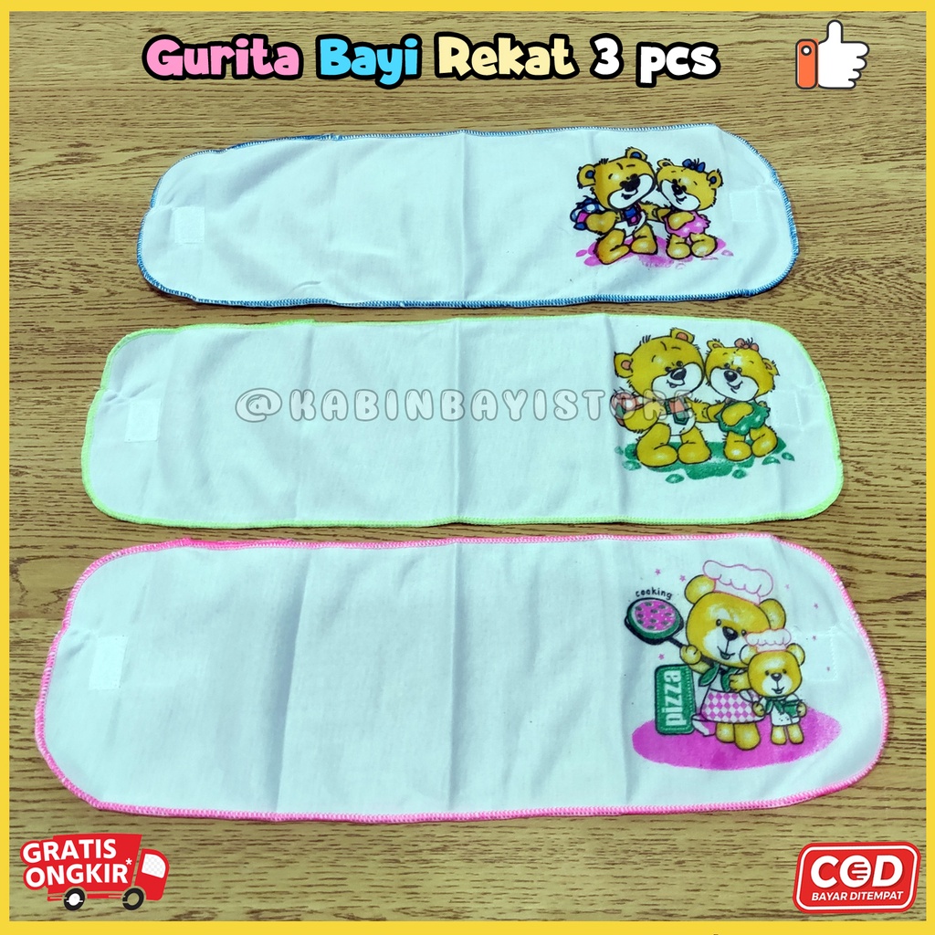 3 Pcs Gurita Rekat Bayi Newborn Karakter