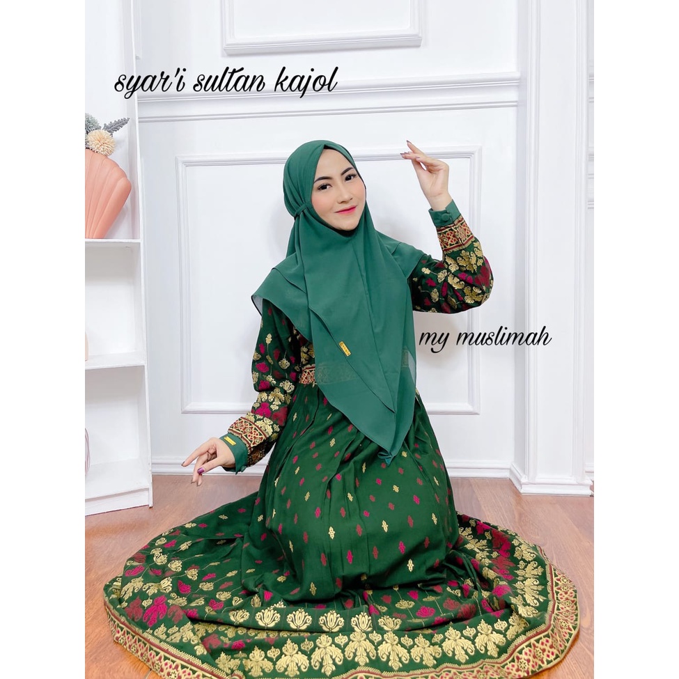 Dress Sultan kajol my muslimah set khimar rayon prada premium mewah syari busana wanita terbaru masa kini