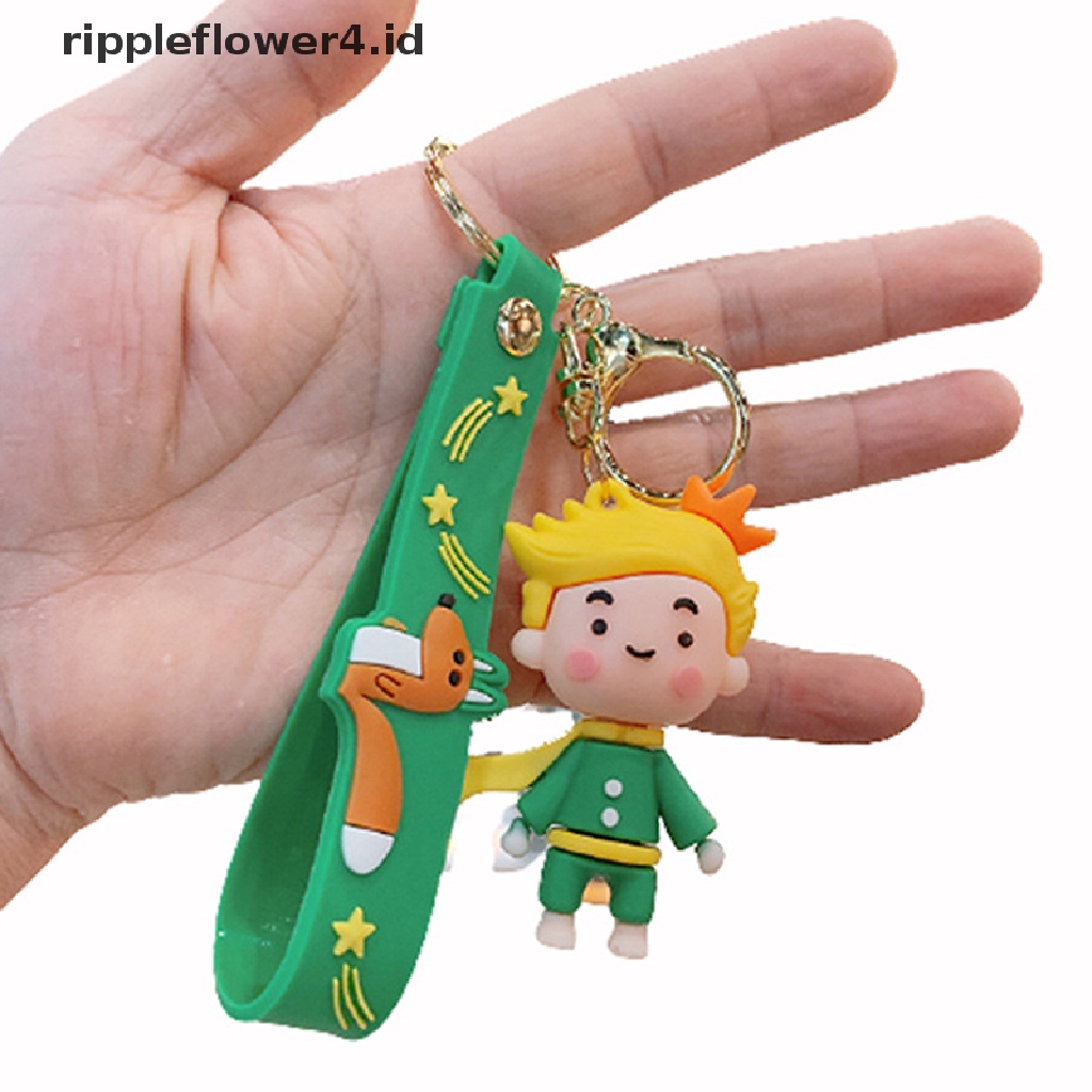 {rippleflower4.id} Kartun The Little Prince 3D Figure Gantungan Kunci Hewan Rubah Lanyard Key Rings Tas Do~