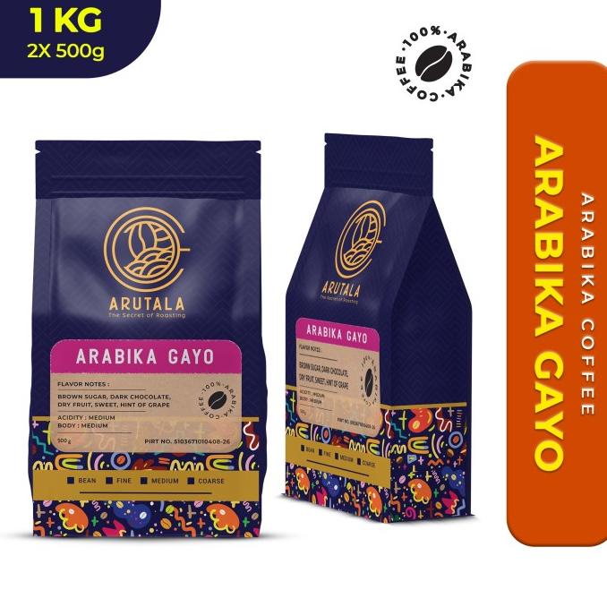 

[BISA COD] ARUTALA Kopi Gayo Takengon Arabika Arabica Coffee 1KG