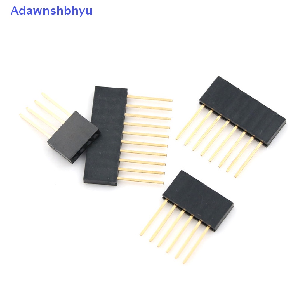 Adhyu 10pcs Kop Femal Kaki Panjang 2.54 mm Dapat Ditumpuk Untuk Arduino Shield ID