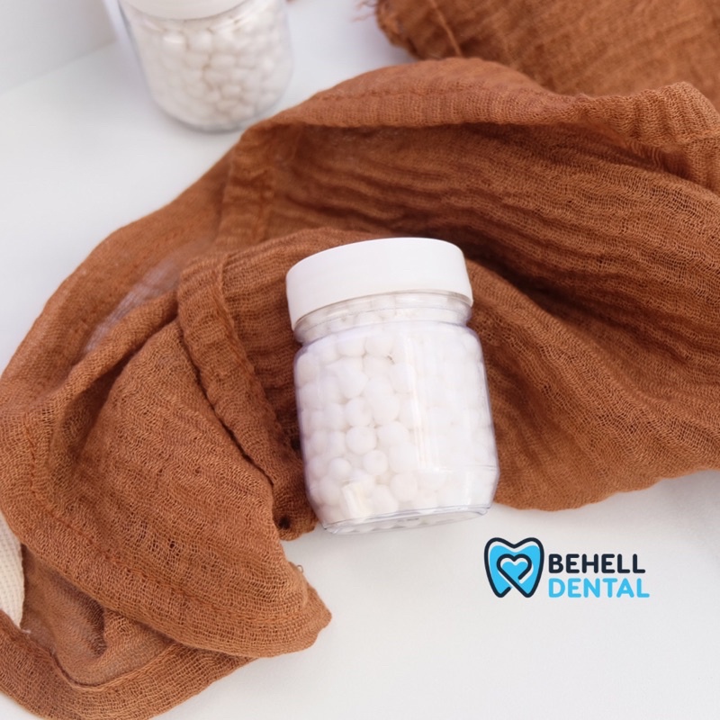 DENTAL COTTON PALLET KAPAS TAMBAL GIGI BERLUBANG - KAPAS ORTHO PELLET  PALET PALLET PELET . KAPAS   TAMBALAN PENAMBAL GIGI BOLONG ROLL KECIL COTON - BEHELLDENTAL