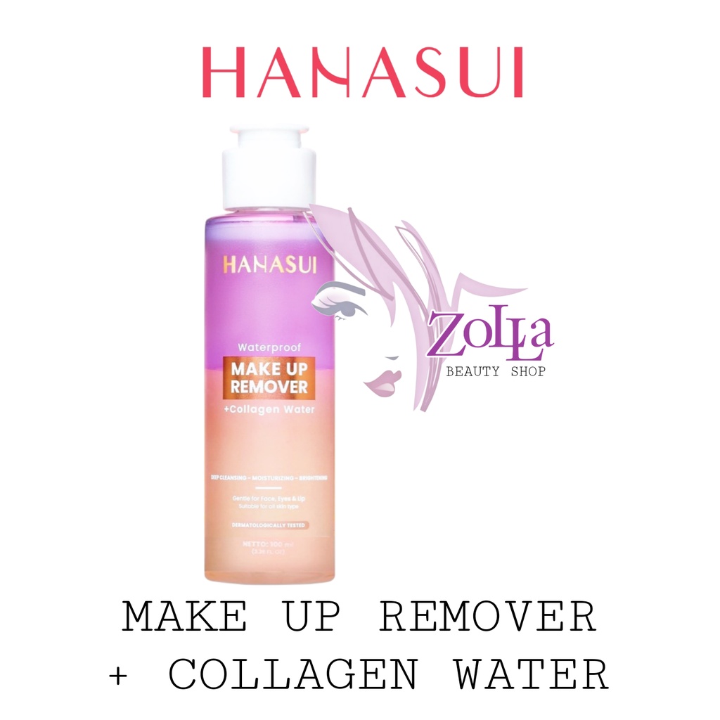 HANASUI MAKE UP REMOVER + COLLAGEN WATER - BPOM - MAKE UP REMOVER HANASUI MURAH