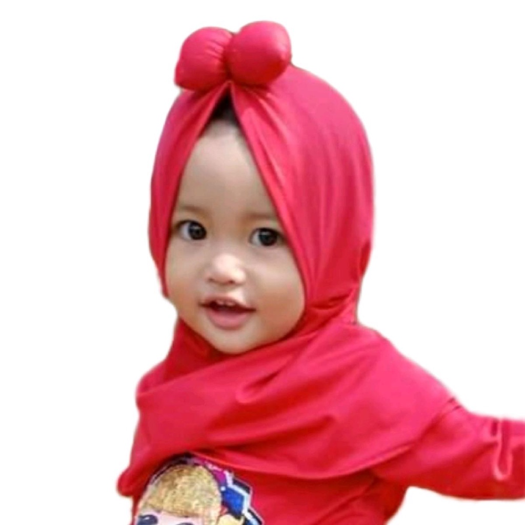 Hijab anak sama pita