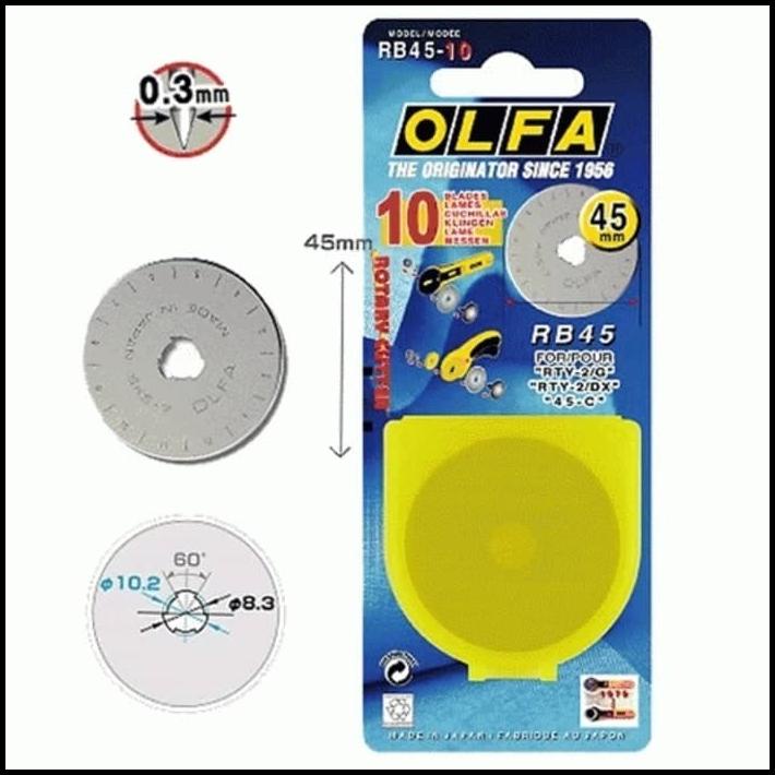 

Promo Pisau Refill Blade Olfa Rb45-10 Untuk Rotary Cutter Rty-2/G Rty-2/Dx