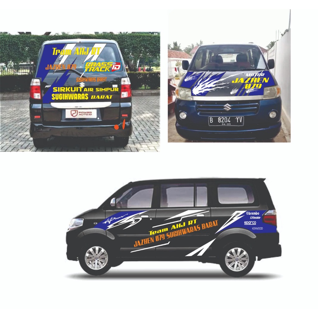 0275 1 set STICKER STIKER MOBIL SUZUKI APV STIKER MOBIL DAIHATSU GRANDMAX LUXIO MINI BUS UNIVERSAL