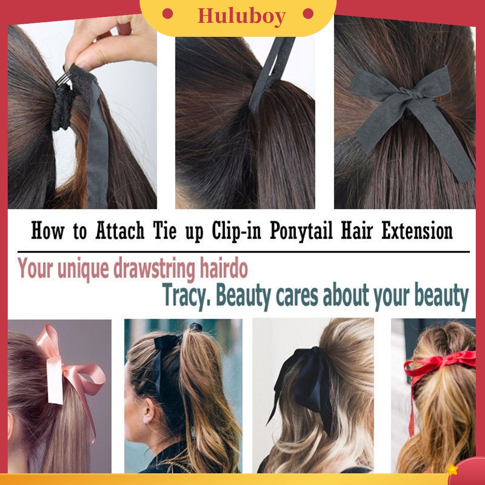 Wig Rambut Ekstensi Model Panjang Lurus Keriting Ukuran 38 / 48 / 58cm