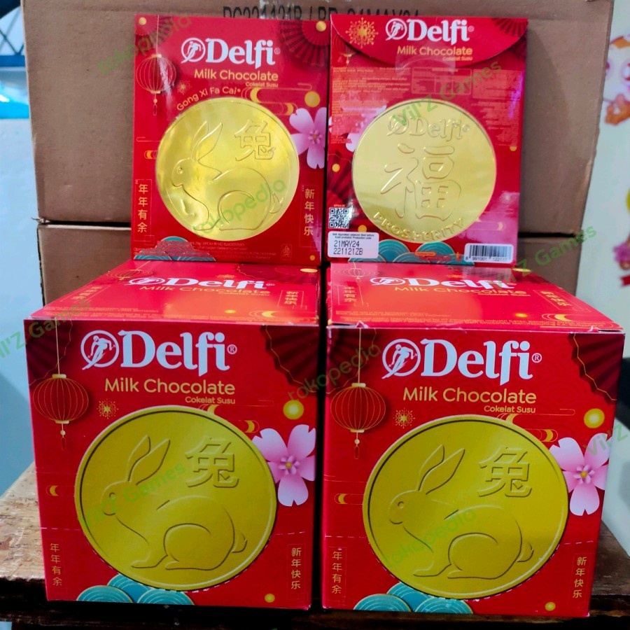 

Delfi Milk Chocolate Coin Coklat Koin Besar 25 Gr Edisi Imlek - 1 pak