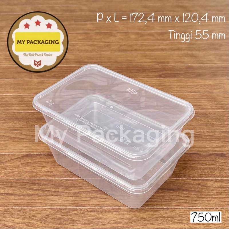 Thinwall 750 ml KAKU - 25buah / Container Microwave / Kotak Makan / wadah plastik / toples 750ml