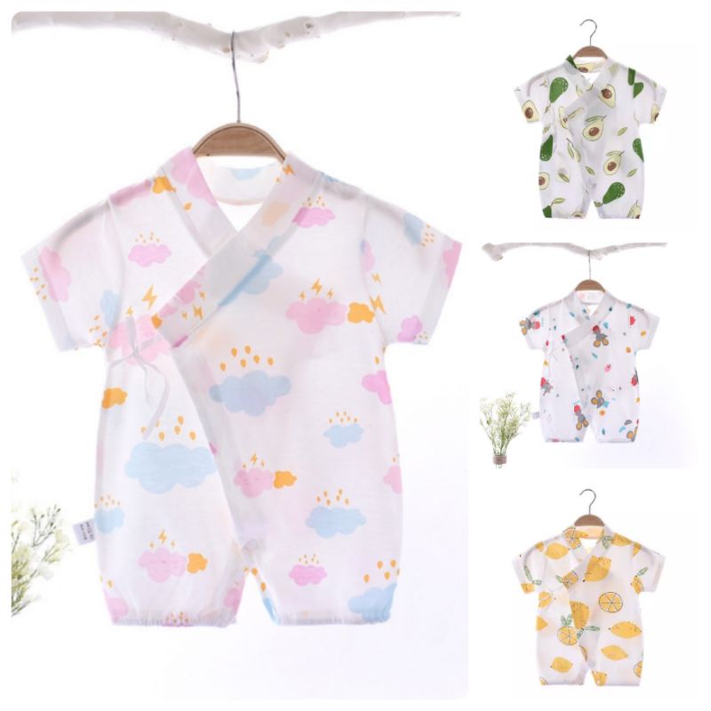 Sleepsuit Romper Bayi Kancing Kimono Baby 100% Cotton Import M254