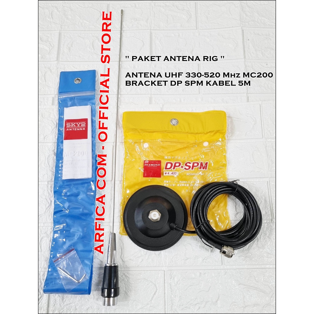 ANTENA RIG UHF MC 200 DP SPM FULLSET - RADIO RIG RADION RM 3500 XIR M3688 GM 3688 UHF 350 Mhz MC 200