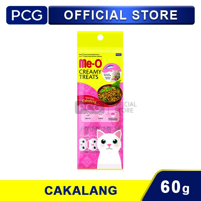 ( 6 x ) Meo Creamy Treats Snack Kucing Katsuo Flavor 4x15gr