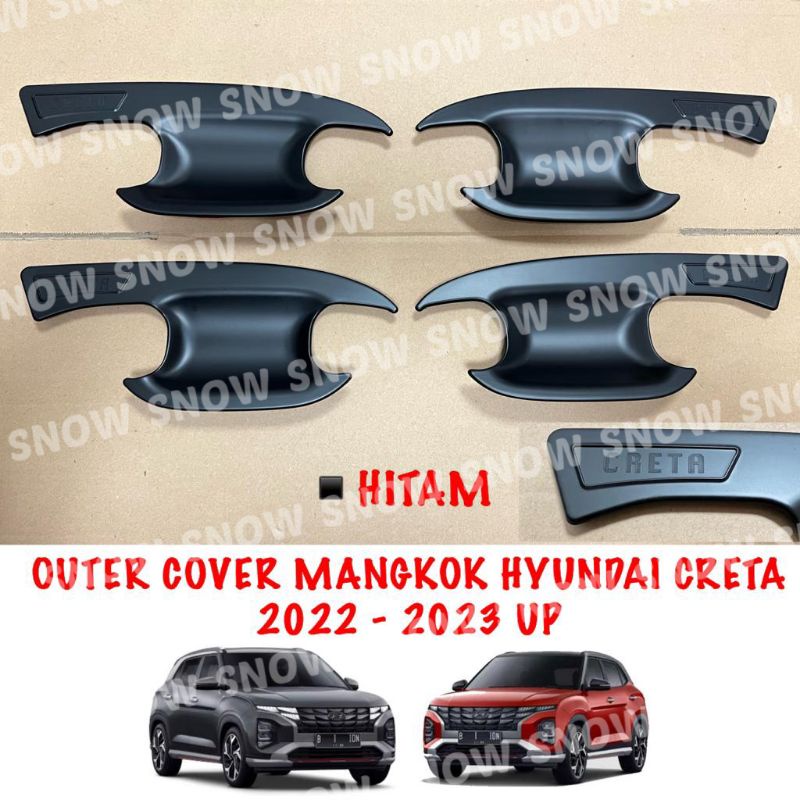 Outer Cover Mangkok Hyundai Creta 2022 2023 Hitam Chrome