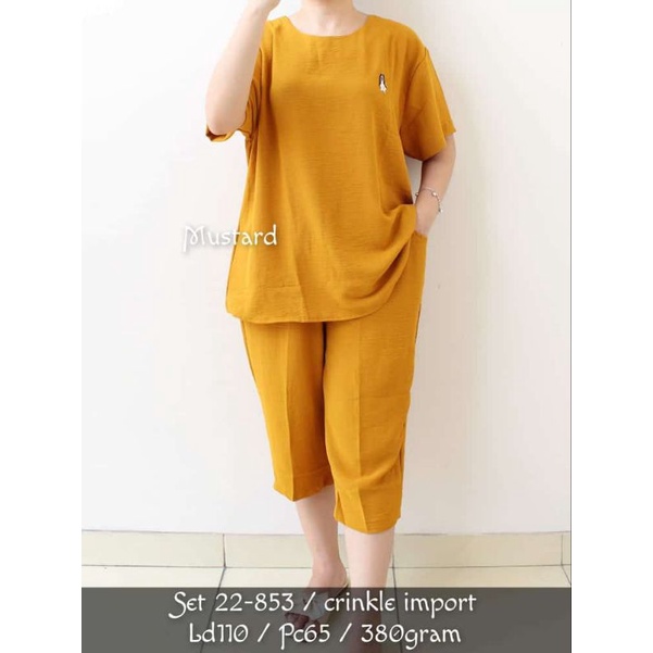 Setelan 22-853 bahan crinkle imp ld110 pc65