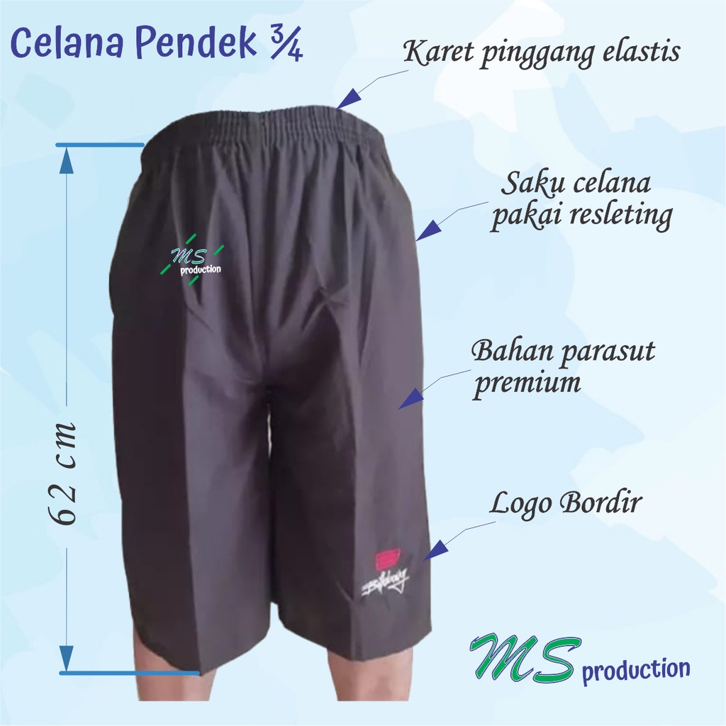 celana pendek pria &amp; wanita / celana korol di bawah lutut