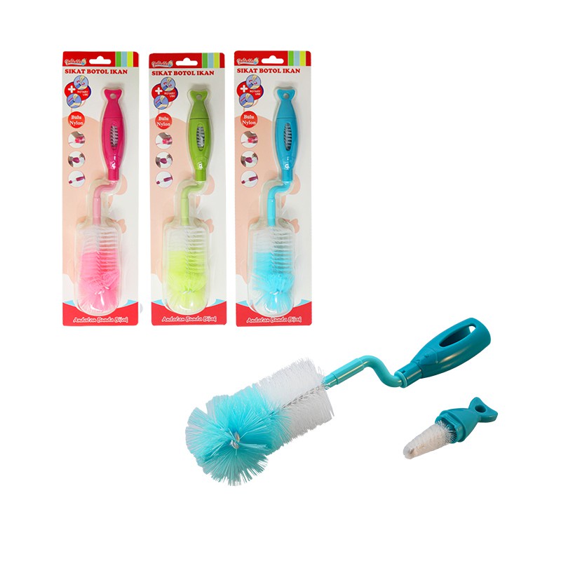 Reliable Bottle Nipple Brush / Sikat Botol Bayi Bulu Halus