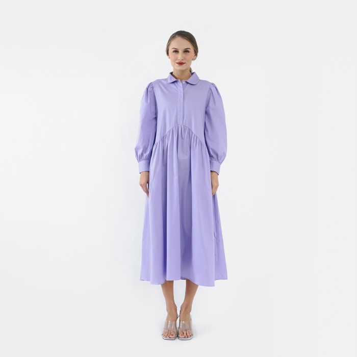 PAKAIAN WANITA LOLY LILAC DRESS MERCHE