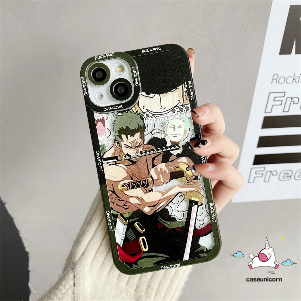 IPHONE Kompatibel Untuk Iphone11 14 13 12 Pro Max XR X XS Max 6 6s 87 Plus Se2020 Kartun Anime One Piece Zoro Luffy Shockproof Angel Eyes Soft TPU Case