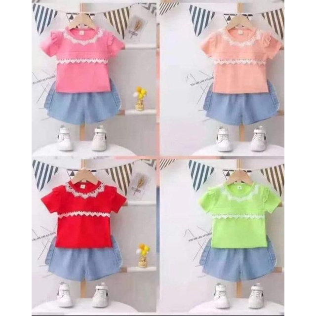 SET ANAK IMPORT KULOT JEANS