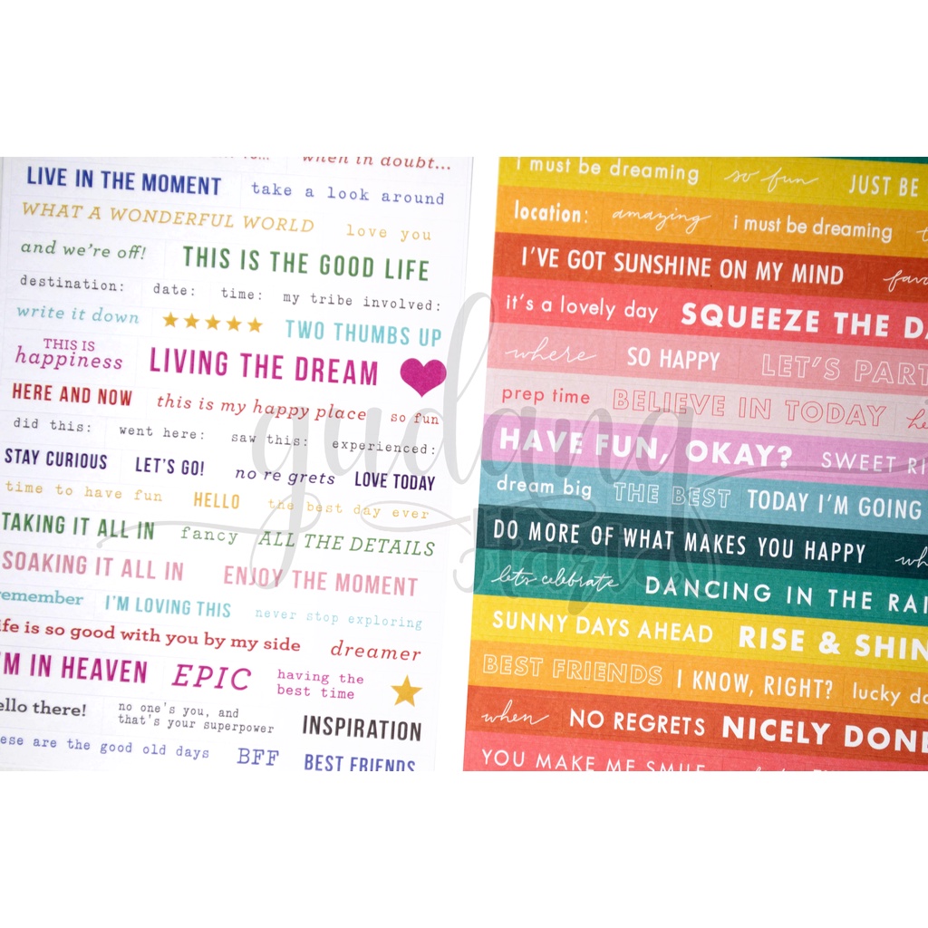 Stiker Rainbow Lettering Stciker Motif Kata Kata Pelangi Simple DIY Scrapbook GH 303476