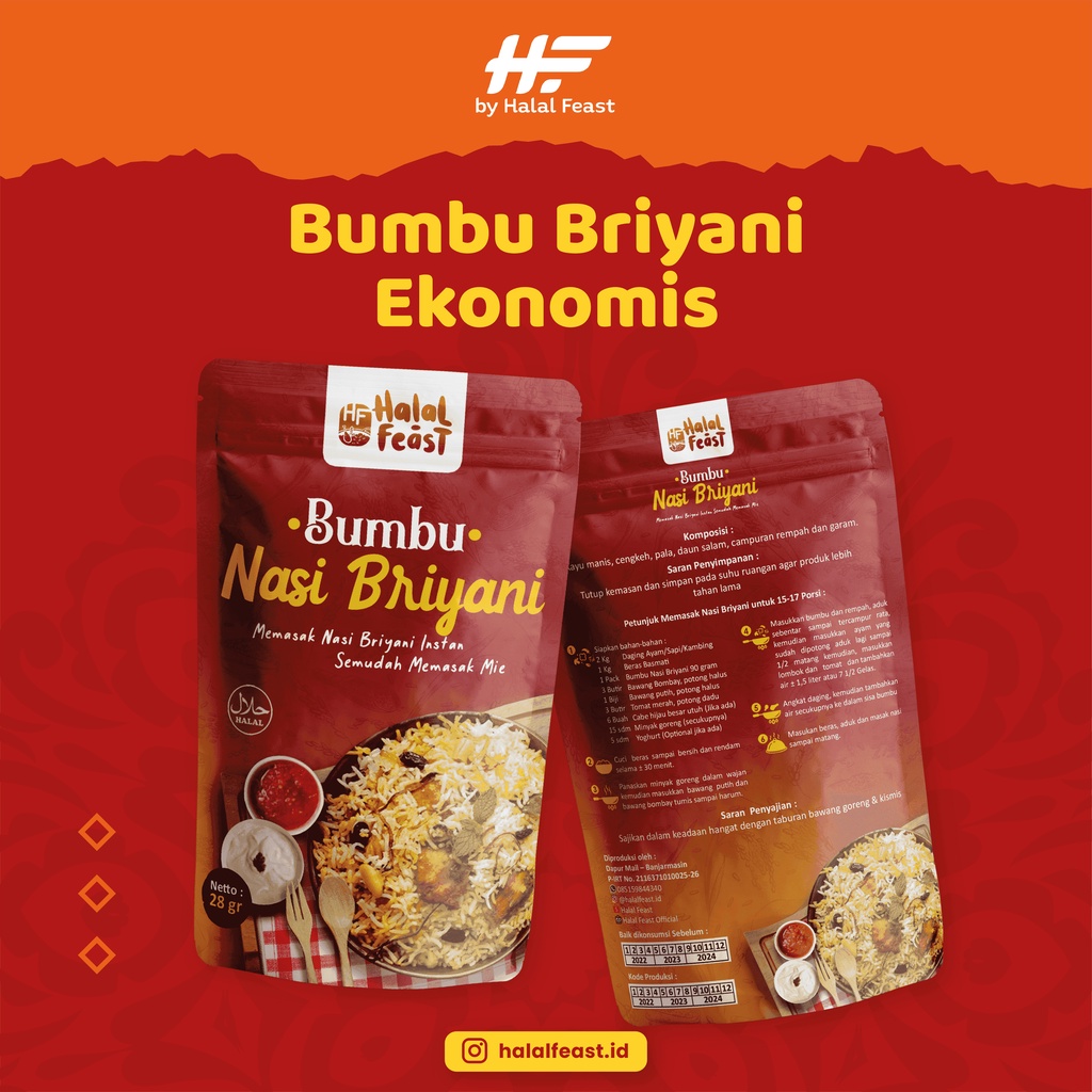 

NASI BRIYANI BUMBU INSTAN BY HALAL FEAST