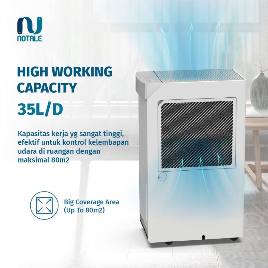 Notale Grandia Pro Smart Wifi Dehumidifier 35L Humidity Dryer - Serap Kelembapan