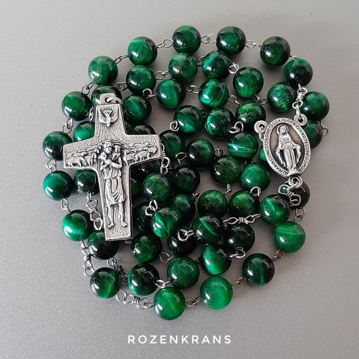 Rosario - Rosario Batu Alam Green Tiger Eye 8Mm - Hollishop