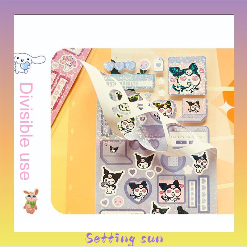 stiker sanrio lucu kuromi steve sparkling cinnamoroll stikers jurnal toploader deco material sticker TN