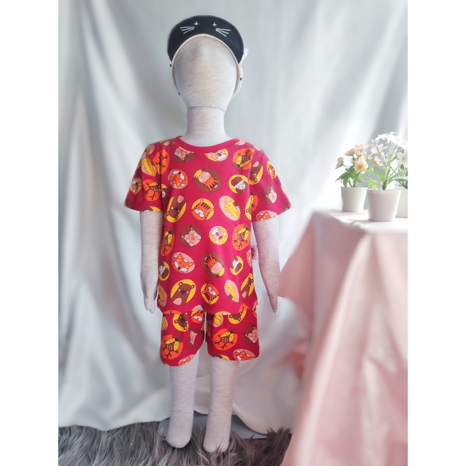 Piyama Setelan Anak dan Bayi Motif Karakter Celana Pendek Berkualitas UNISEX