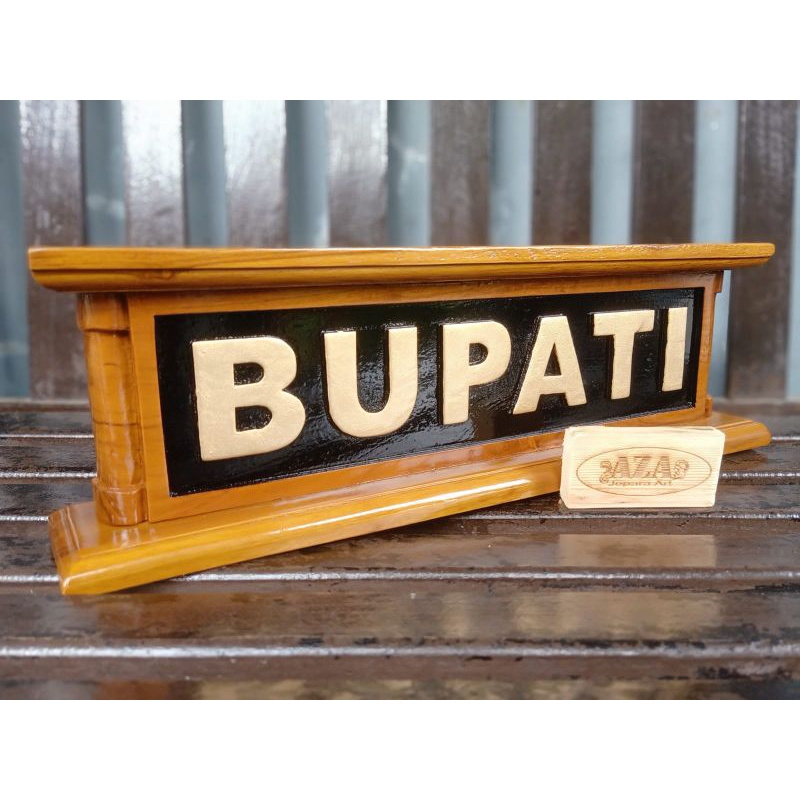 Papan Nama / Papan Nama Meja Kantor / Papan Nama kayu ukir / jabatan / papan nama bupati