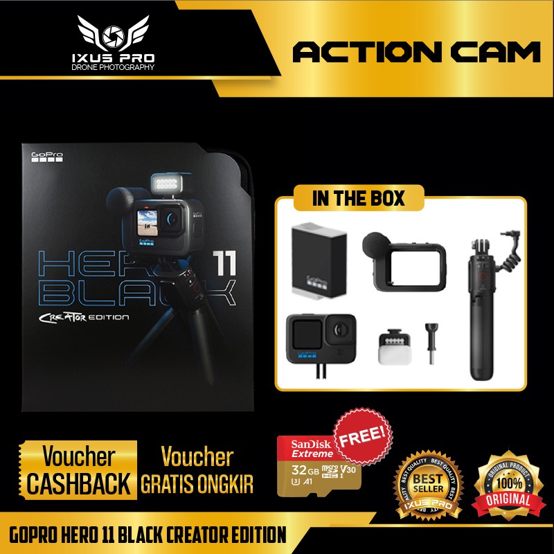 Gopro Hero11 Black Creator Edition - Kamera Aksi dengan Resolusi 27MP dan Fitur HDR