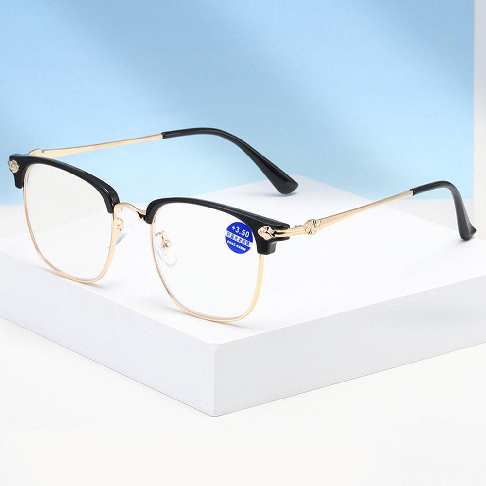 Lily Kacamata Baca Frame Fashion Vintage Sederhana Anti-Cahaya Biru