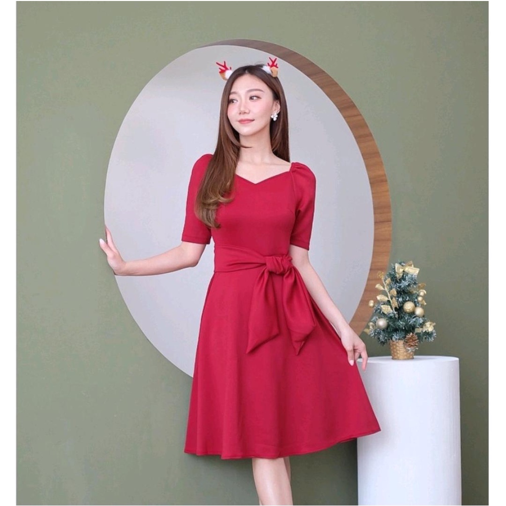 DRESS GENEVIEVE/DRESS WANITA CASUAL/DRESS CHRISTMAS/DRESS SCUBA