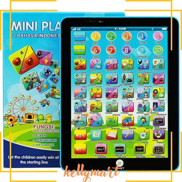 ( BISA COD ) Mainan Edukasi Anak PLAYPAD MINI 2 BAHASA Mainan Anak Edukasi Mini Playpad Anak Muslim 2 Bahasa Playpad / Ipad Arab