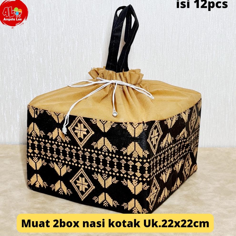 

☛☛ Jual Prodack 12pcs Tas Kain Serut Motif Batik utk 2dus 22x22 Goodie Bag Hajatan syukuran spunbond besekan .,..,.,,,,.,