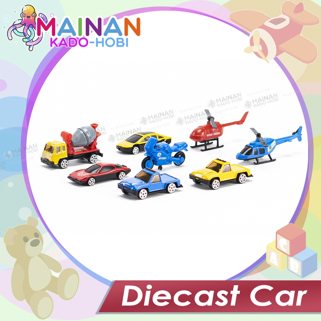 MAINAN ANAK DIECAST CAR MINIATUR MOBIL POLICE PATROLI TRUK KONSTRUKSI