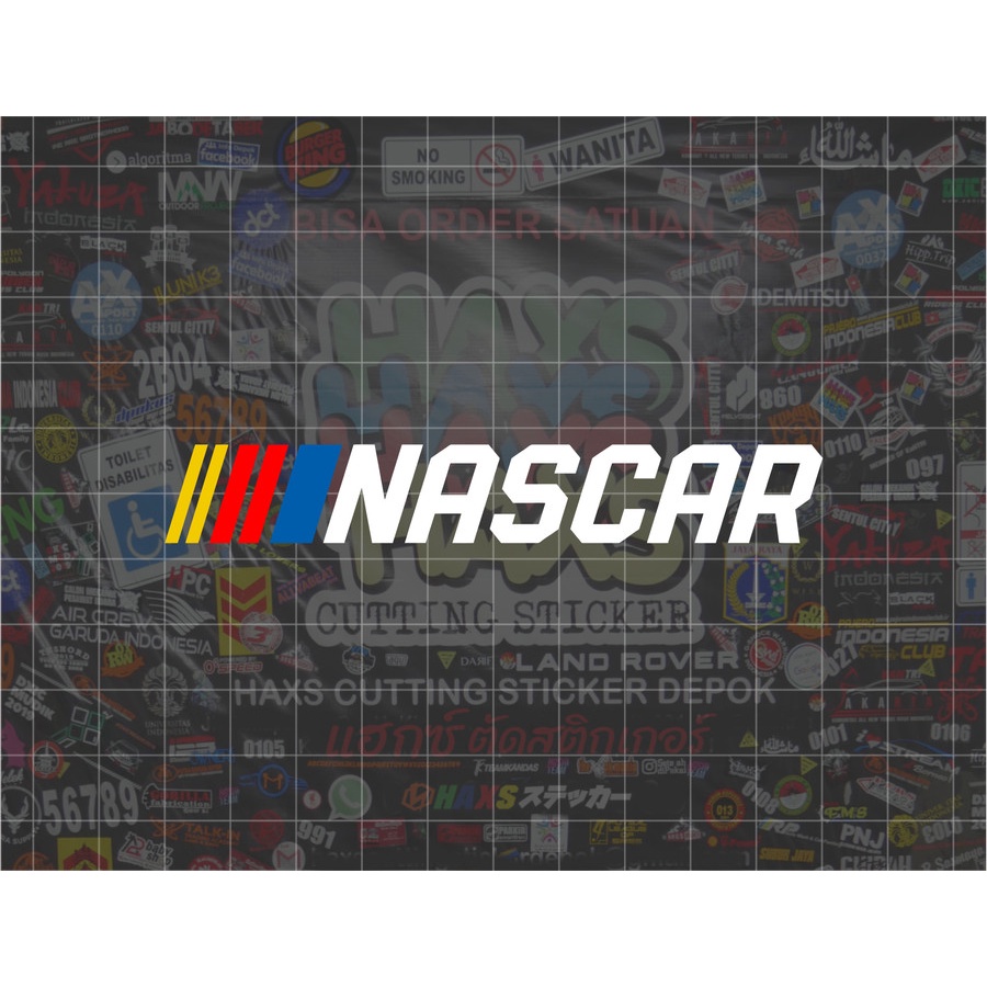 Cutting Sticker Nascar Ukuran 10 Cm Untuk Motor Mobil