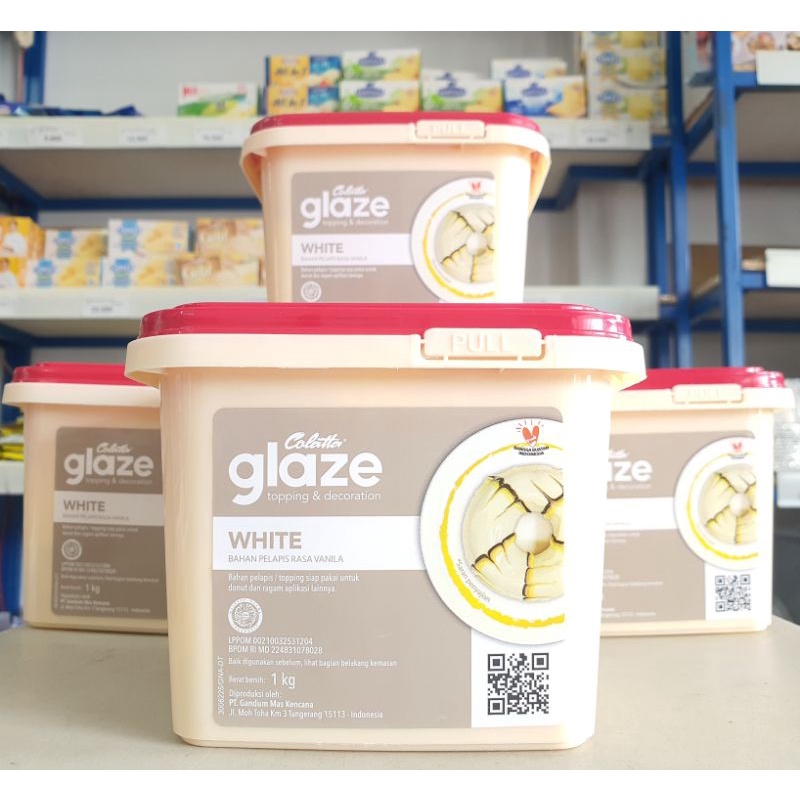 

Colatta Glaze White 1Kg / Topping Donat Vanilla 1Kg / Dip Glaze White Colatta 1Kg