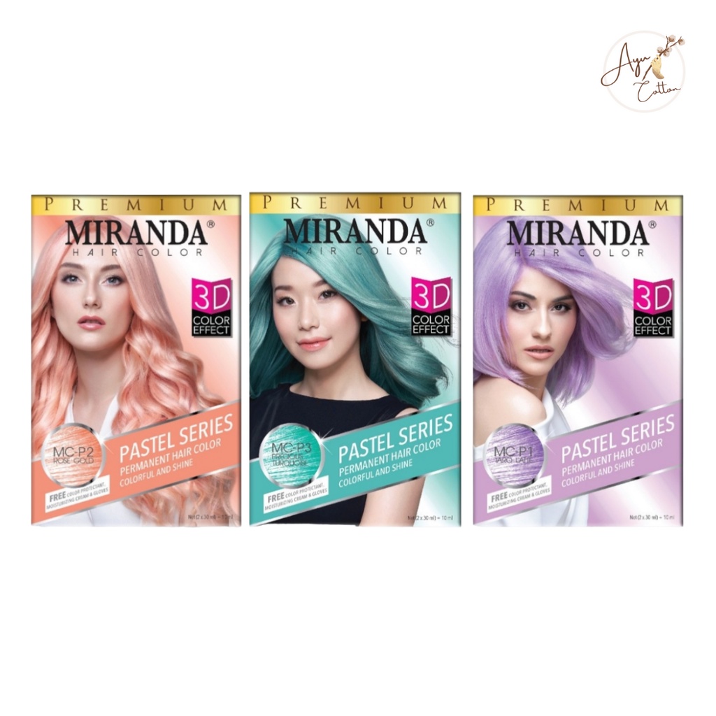 Miranda Hair Colour - Pastel Series / Pewarna Rambut / Semir Rambut warna Pastel 30ml