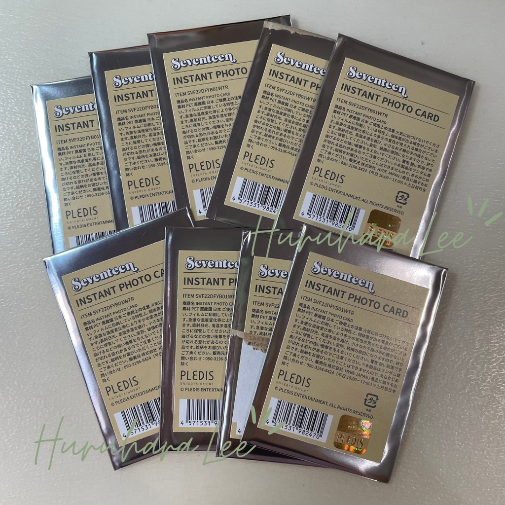 CHEKI / INSTANT PHOTO HANABI SEVENTEEN SEALED & UNSEALED DK JP FANMEETING 2022