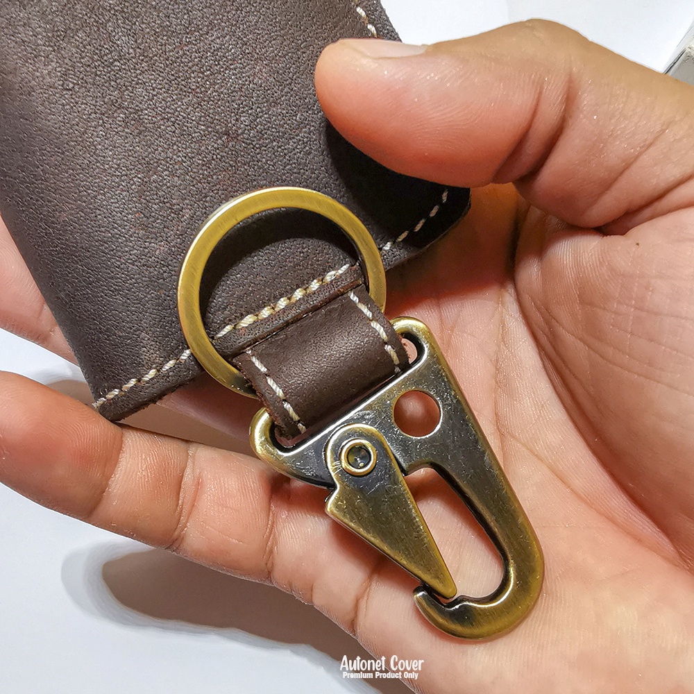 Dompet Kulit STNK Gantungan Kunci Mobil Motor 100% Kulit Asli Genuine Leather