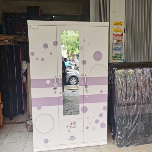 Jual perkakas lemari 3 pintu besi asencio 26SZ2 Diskon